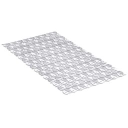 TATAY Bath Mat, Non-slip, PVC with Suction Cups, Resistant to Mold and Microbes, Anti-Bacterial, Pisces Design, White. Measures 72 x 36 cm