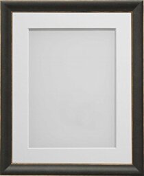 Frame Company Darcy Black Picture Photo Frames with White Mount, A4 for 10x6 *Choice of Colours* Fitted with Real Glass