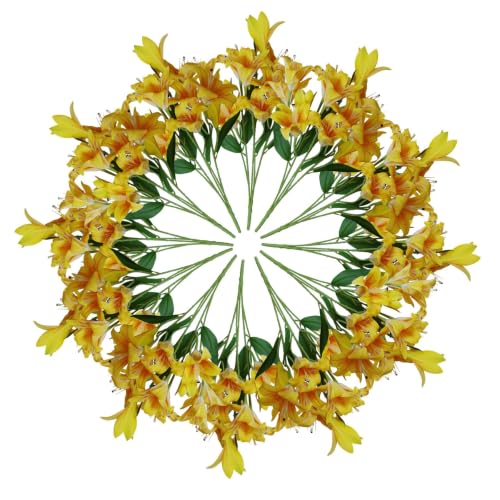 Leaf Large Artificial Stargazer Style Lily Plant