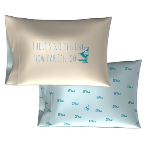 Disney Princess Moana Beauty Silky Satin Standard 2 Pack Pillowcase Cover Set 20x30 for Hair and Skin, (Officially Licensed Product) by Franco Collectibles