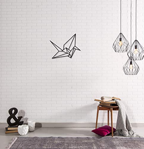 Homemania Wall Decoration, Metal, Black, 41 x 0.2 x 33 cm
