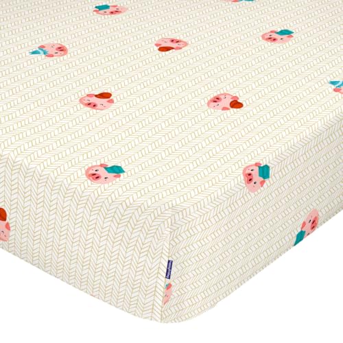 HappyFriday Fitted sheet MR Fox Multicolor 90 x 200 x 32 cm