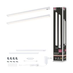 Paulmann 98624 LED Under-Cabinet luminaire Inline 2-piece Set 2x4W 350x26mm 2x350lm 24V White matt 3000K dimmable