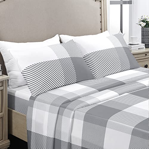 "YIYEA Twin Sheets Set, Premium Double Brushed Microfiber Bed Sheet Set for All Season, Soft Breathable, 16"" Deep Pocket, Shrinkage and Fade Resistant, 3PC, Twin"