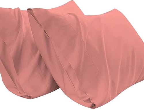 TBM Oversize Pillow Case Extra Large Fits Even The Fluffiest Pillows Including Huge Gaint Pillows Extra Tall Pillowcase 100% Egyptian Cotton 600 Thread Count (Rose Gold, Queen 23W X 34L)
