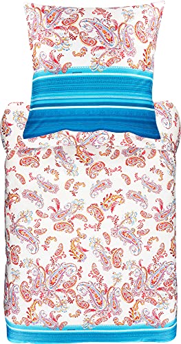 Bassetti Bed Linen Set, Cotton, Azure, 155 x 220 cm