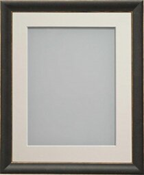 Frame Company Darcy Black Picture Photo Frames with Ivory Mount, 10x8 for 8x6 *Choice of Colours* Fitted with Real Glass