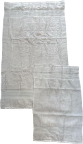 BELLORA Cotton Bidet and Face Towel Set - Wash-resistant Towels Includes 1 Face Towel 55 x 100 cm and 1 Guest Bidet Towel 40 x 60 cm - 2 Piece Towels