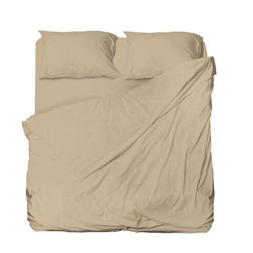 hermet Winner Microfibre Double Bed Sheet Set, Rope, Complete Bed, Top Sheet, Fitted Sheet, Pair of Pillowcases
