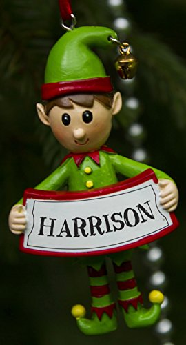Boxer Gifts Harrison Elf Christmas Tree Decoration - Xmas Bauble Ornament Gift - One for The Whole Family, Ceramic, Multi-Colour, 8 x 4.5 x 2 cm, XEF500