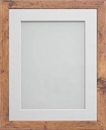 Frame Company Allington Rustic Photo Frame with White Mount, 12x10 for 6x4 inch, fitted with perspex