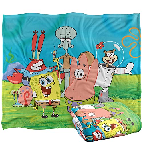 Spongebob Spongebob Group Scene Silky Touch Super Soft Throw Blanket 152 X 127 Cm