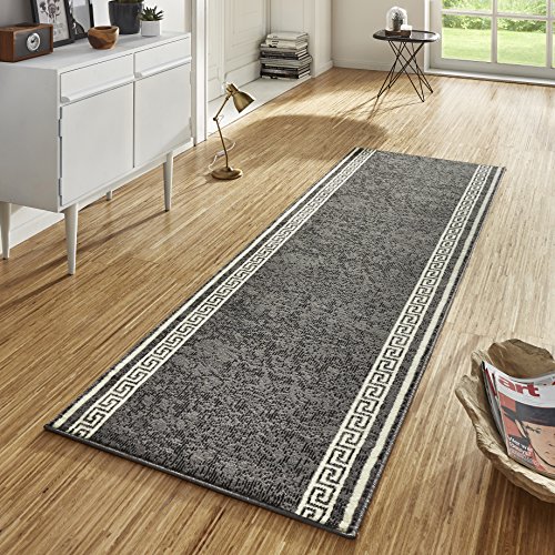 Hanse Home Casa Rug Runner 80 x 250 cm - Soft Short Pile Rug Modern Design Runner for Hallway, Bedroom, Children's Room, Bathroom, Living Room, Kitchen Decorative Runner - Grey