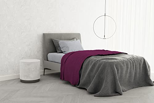 Italian Bed Linen TRENDY CHIC 100% Cotton Bedding Set, Queen Size, Fuchsia