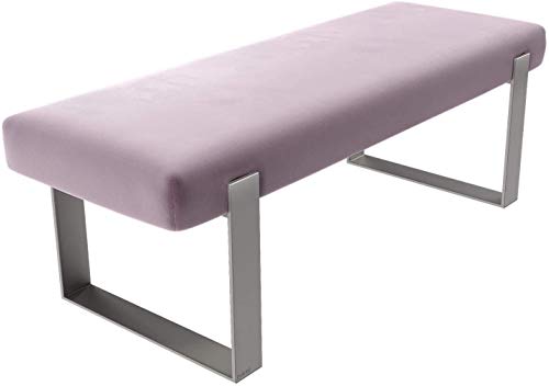 Vant Upholstered Bedroom Bed Bench - Living Room & Lounge Ottoman - 158 kg Weight Capacity (Velvet Dusty Rose)