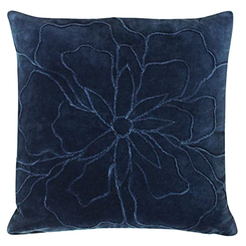 furn. Angeles Polyester Filled Cushion, Cotton, Navy