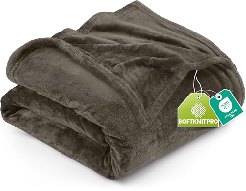 Utopia Bedding King Fleece Blanket 259x228cm 300GSM – Extra Large Soft Fluffy Versatile Luxury Decorative Throws For Sofa, Bed & Settees – Warm Breathable Cosy Gift For Men & Women, Brown