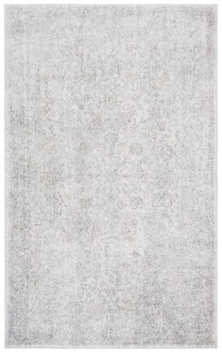 Safavieh Traditional Rug for Living Room, Dining Room, Bedroom - Evoke Collection, Short Pile, in Ivory and Taupe, 66 x 152 cm