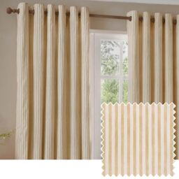 Yard Hebden Eyelet Curtain Pair (Honey Yellow, 229 x 183 cm)