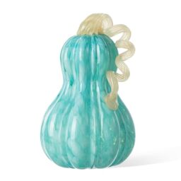 "Glitzhome 8.5"" H Fall Glass Gourd,Turquoise"