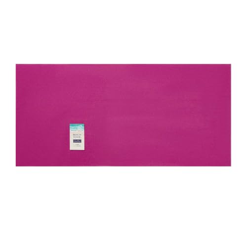 GC GAVENO CAVAILIA Luxury Microfiber Beach Towel Plain - Super Absorbent Sand Free Beach Towels - Soft, Quick Dry Towels for Adults - Compact, Lightweight (1 Piece) - (70 x 152 Cm) - Pink