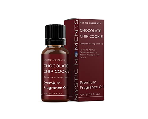 Mystic Moments - Chocolate Chip Cookie Fragrance Oil - 10ml - Chocolate Chip Cookie notes create a warm cookie chocolate scent for candles, soaps, wax melts and diffusers.