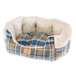 Ferplast Dog Bed Cat Bed Cat Sofa ETOILE 6 removable Cushion, soft eco-friendly fur, washable, 72 x 62 x 22 cm