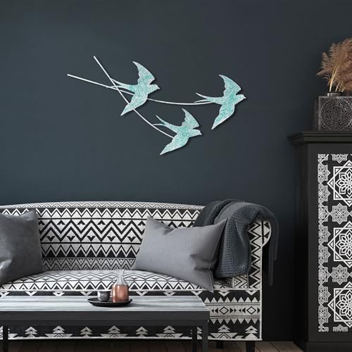 Handmade Decorative Metal Wall Accessory, 42 x 70 cm, 100% Metal (1.5 mm), Unique Hand-Painted Design, Perfect for Home Decor & Art Lovers