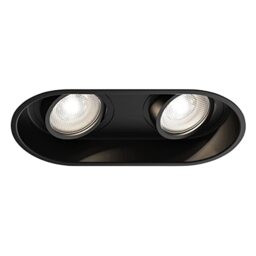 Astro Minima Round Twin Adjustable Indoor Downlight (Matt Black), GU10 LED Lamp, Designed in Britain - 1249029-3 Years Guarantee