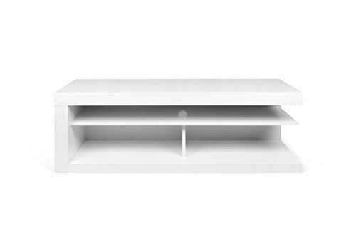 TemaHome Detroit TV Table, 130 x 45 x 45 cm, Pure Matt White