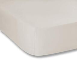 Plain Dyed Neutral Fitted Sheet 135x200cm 100% Cotton Percale