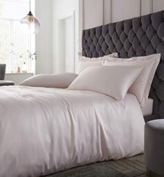 Catherine Lansfield Silky Soft Satin King Duvet Set Blush