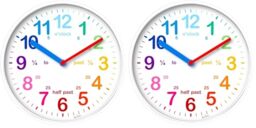 Acctim 22522 Wickford Kids Wall Clock in White (Pack of 2)