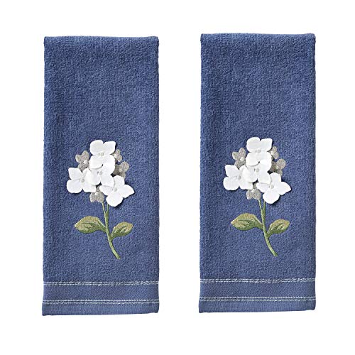 SKL Home by Saturday Knight Ltd. Hydrangea Hand Towel, Set of 2, Blue