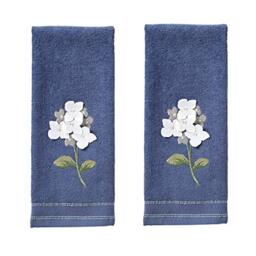 SKL Home by Saturday Knight Ltd. Hydrangea Hand Towel, Set of 2, Blue