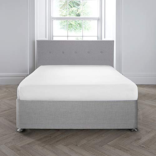 Appletree 200TC 35cm Deep Fitted Sheet, 100% Cotton White, Super-King
