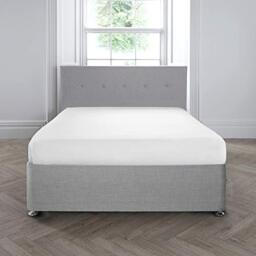 Appletree 200TC 35cm Deep Fitted Sheet, 100% Cotton White, Super-King