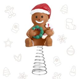 Namalu Mini Christmas Tree Topper Small Gingerbread Man Treetop for Christmas Tree 4 Inch Gingerbread Ornaments Decorative for Home Xmas Wine Bottle Wedding Bridal Shower Holiday Party Decorations