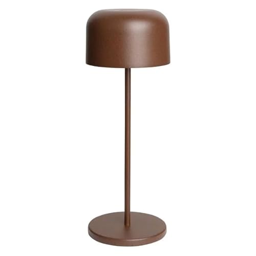 Olympia Siena Cordless Table Lamp Round Dome 300mm, Chestnut