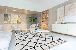 Serdim Rugs Moroccan Berber Shaggy Living Room Area Rug, Stone, 200x290cm