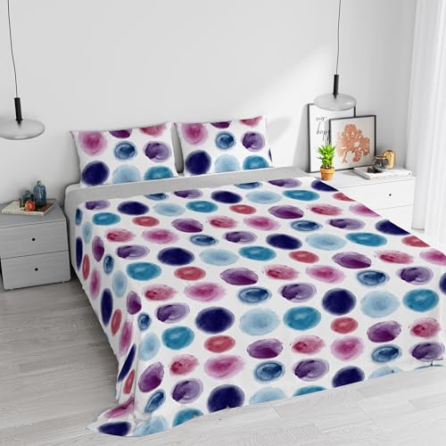 Italian Bed Linen Watercolor Duvet Cover Set Cotton 07 Double