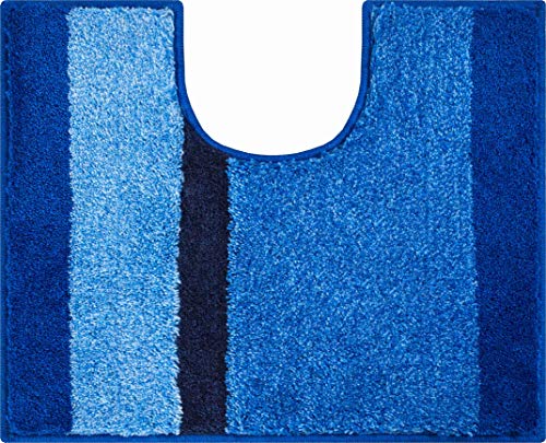 Grund Bath Mat, Ultra Soft and Absorbent, Anti Slip, 5 Years Warranty, ROOM, Wc Mat with Cut-Out 50x60 cm, Blue