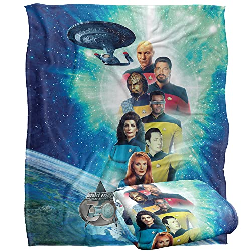 Star Trek 30 Crew Silky Touch Super Soft Throw Blanket 152 X 127 cm, White