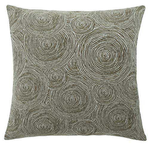 Cushion Cover Yellow - Woven (1 Piece) 45 x 45 cm - Modern Circles - Decorative Cushion Cover - Living Room Bedroom Decoration