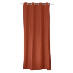 ED Enjoy Home Thermal Curtain Opaque Terracotta 135 x 240 cm Metal Eyelets Heat Protection Anti Frost for Bedroom and Living Room
