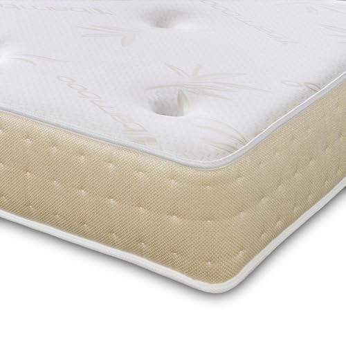 "eXtreme comfort ltd The Nazare Superior Hybrid 4ft6 Double Mattress With 2"" Memory Foam Layer Hand Tufted Sprung Double Memory Foam Mattress (4ft6 x 6ft3, 135cm x 190cm)"