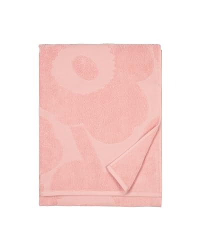Marimekko Unikko Terry Cotton Bath Towel (Pink) – Floral Patterned Bath Towels – 59 in x 28 in