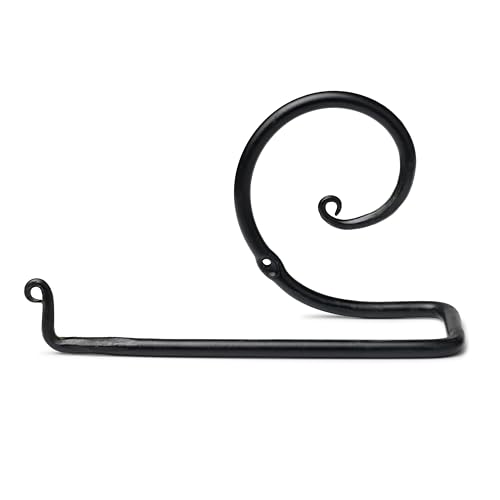 GoCraft Handmade Toilet Roll Holder for Bathroom Toilet Wall Mount Wrought Iron Forged Metal