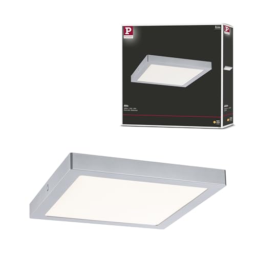 Paulmann 70982 Abia LED Panel Rectangular incl. 1x22 watt Ceiling lamp Chrome matt Light Panel Plastic Ceiling Light 2700 K