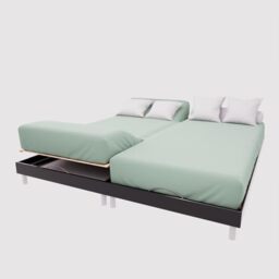Soleil d'ocre, TPR Cotton Fitted Sheet 57 Thread Count 2 x 70 x 190 cm Plain Sea Green